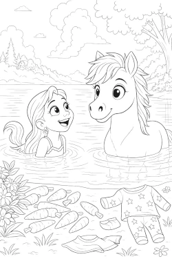 Debby & Sonnenstrahl baden im Singenden See